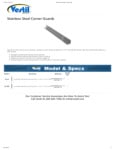 Vestil Stainless Steel Corner Guard Specsheet Vestil Stainless Steel Corner Guard Specsheet