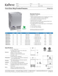 Krowne 24" Underbar Freezer/Mug Froster Specsheet Krowne 24" Underbar Freezer/Mug Froster Specsheet