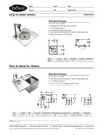 Drop In Water Stations Spec Sheet Drop In Water Stations Spec Sheet