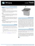 HAND WASH SINK 24X20 14GA W/ AXION EYE WASH spec sheet