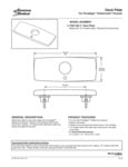 76A702P400002_American Standard_Paradigm Deck Plate_Specsheet