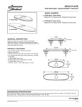 76A775P400002/76A775P800002_American Standard_Deck Plate_Specsheet 76A775P400002/76A775P800002_American Standard_Deck Plate_Specsheet