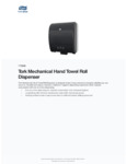 Tork 772828 Black Mechanical Hands Free Paper Towel Dispenser
