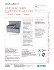 Garland G60 Specsheet Garland G60 Specsheet