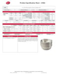 Tablecraft SS Serving Bowls Specsheet Tablecraft SS Serving Bowls Specsheet