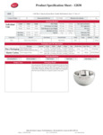 Tablecraft Hive Collection Bowl Specsheet Tablecraft Hive Collection Bowl Specsheet