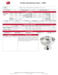 Tablecraft Hive Collection Punch Bowl Specsheet Tablecraft Hive Collection Punch Bowl Specsheet
