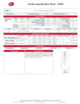 Tablecraft Carafe Specsheet Tablecraft Carafe Specsheet
