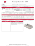Tablecraft Third Size Crate Tray Specsheet Tablecraft Third Size Crate Tray Specsheet