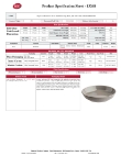 Tablecraft Serving Bowl Specsheet Tablecraft Serving Bowl Specsheet