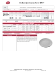 Tablecraft Serving Plate Specsheet Tablecraft Serving Plate Specsheet