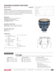 832 SERIES - FINISHLINE ADJUSTABLE FLOOR DRAIN SCH40 (SM) - SPEC SHEET 832 SERIES - FINISHLINE ADJUSTABLE FLOOR DRAIN SCH40 (SM) - SPEC SHEET