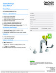 Chicago Faucets 8452-ABCP Dual-Handle Safety Eyewash / Faucet specsheet