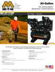 Mi-T-M Gasoline Air Compressor Specsheet