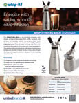 WHIPPER NITRO BREW, WHIP-IT!, STAINLESS STEEL, 1L, NSF WHIPPER NITRO BREW, WHIP-IT!, STAINLESS STEEL, 1L, NSF