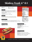 871VB3180_Spec Sheet 8-1 6inch 13180 Skinless Vienna Beef Frank.pdf 871VB3180_Spec Sheet 8-1 6inch 13180 Skinless Vienna Beef Frank.pdf