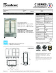 Traulsen C Series Reach-In Refrigerator Specsheet