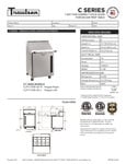 Traulsen C Series Forced-Air Prep Table Specsheet