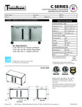 Traulsen C Series Undercounter Freezer Specsheet
