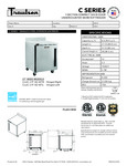 Traulsen C Series Undercounter Worktop Freezer Specsheet Traulsen C Series Undercounter Worktop Freezer Specsheet