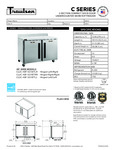 Traulsen C Series Undercounter Worktop Freezer Specsheet Traulsen C Series Undercounter Worktop Freezer Specsheet