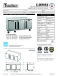 Traulsen C Series Undercounter Worktop Freezer Specsheet