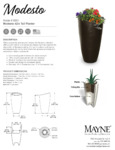 MODESTO 42IN TALL PLANTER - WHITE specsheet