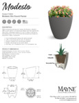 MODESTO 30IN ROUND PLANTER - WHITE specsheet