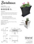 BORDEAUX TROUGH PLANTER - 40X15X32 specsheet BORDEAUX TROUGH PLANTER - 40X15X32 specsheet