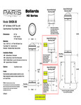 Paris 8" x 36" Bollard Specs