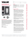 901CHEF101EC_ChefsCombi 101E Elec_Spec Sheet 901CHEF101EC_ChefsCombi 101E Elec_Spec Sheet