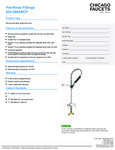 Chicago Faucets 924-369ABCP Deck-Mounted Single-Hole Mini Pre-Rinse Faucet specsheet Chicago Faucets 924-369ABCP Deck-Mounted Single-Hole Mini Pre-Rinse Faucet specsheet