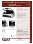 Waring Panini Specsheet Waring Panini Specsheet