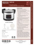 Waring WRC40 Specsheet