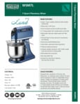 Waring WSM7L Specsheet Waring WSM7L Specsheet