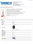 Wesco Industrial Products 240077 Specsheet Wesco Industrial Products 240077 Specsheet