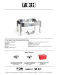FOH 5.75 qt Stackable Chafer Base Specsheet