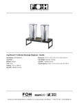 FOH 4 Gallon Beverage Dispenser Specsheet FOH 4 Gallon Beverage Dispenser Specsheet
