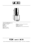 FOH 1 Gallon Hi-Line Milk Dispenser Specsheet FOH 1 Gallon Hi-Line Milk Dispenser Specsheet
