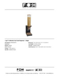 FOH 1 Gallon Dry Food Dispenser Specsheet