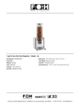 FOH 1 Gallon Hi-Line Dry Food Dispenser Specsheet FOH 1 Gallon Hi-Line Dry Food Dispenser Specsheet