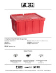 FOH 4.75 qt Chafer Storage Crate Specsheet