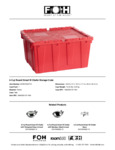 FOH 6.5 qt Chafer Storage Crate Specsheet FOH 6.5 qt Chafer Storage Crate Specsheet