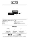 FOH StellarVolt Induction Warmer Specsheet