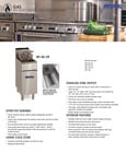 Imperial Open Pot Fryer Spec Sheet