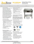 AccuTemp AccuSteam Electric Griddles with Stands Spec Sheet AccuTemp AccuSteam Electric Griddles with Stands Spec Sheet