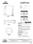 STAINLESS STEEL Garment Rack Spec Sheet FGR-4 - 8