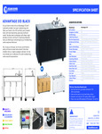 SINK PORT ADVANTAGE 24X48X37 SS BLK spec sheet