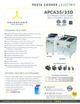 Arcobaleno APCA35D and APCA35 Spec Sheet Arcobaleno APCA35D and APCA35 Spec Sheet