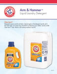 Arm & Hammer Clean Burst Liquid Laundry Detergent 5 Gal Spec Sheet